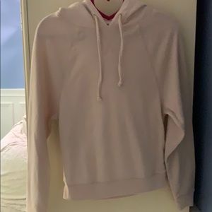 pink sweater with hood